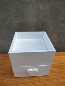 Caja Con Gaveta Material MDF 20x20x20cm