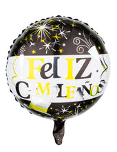 Cargar imagen en el visor de la galería, 8 - Globo Feliz Cumpleaños Negro 18 Inch 45x45cm